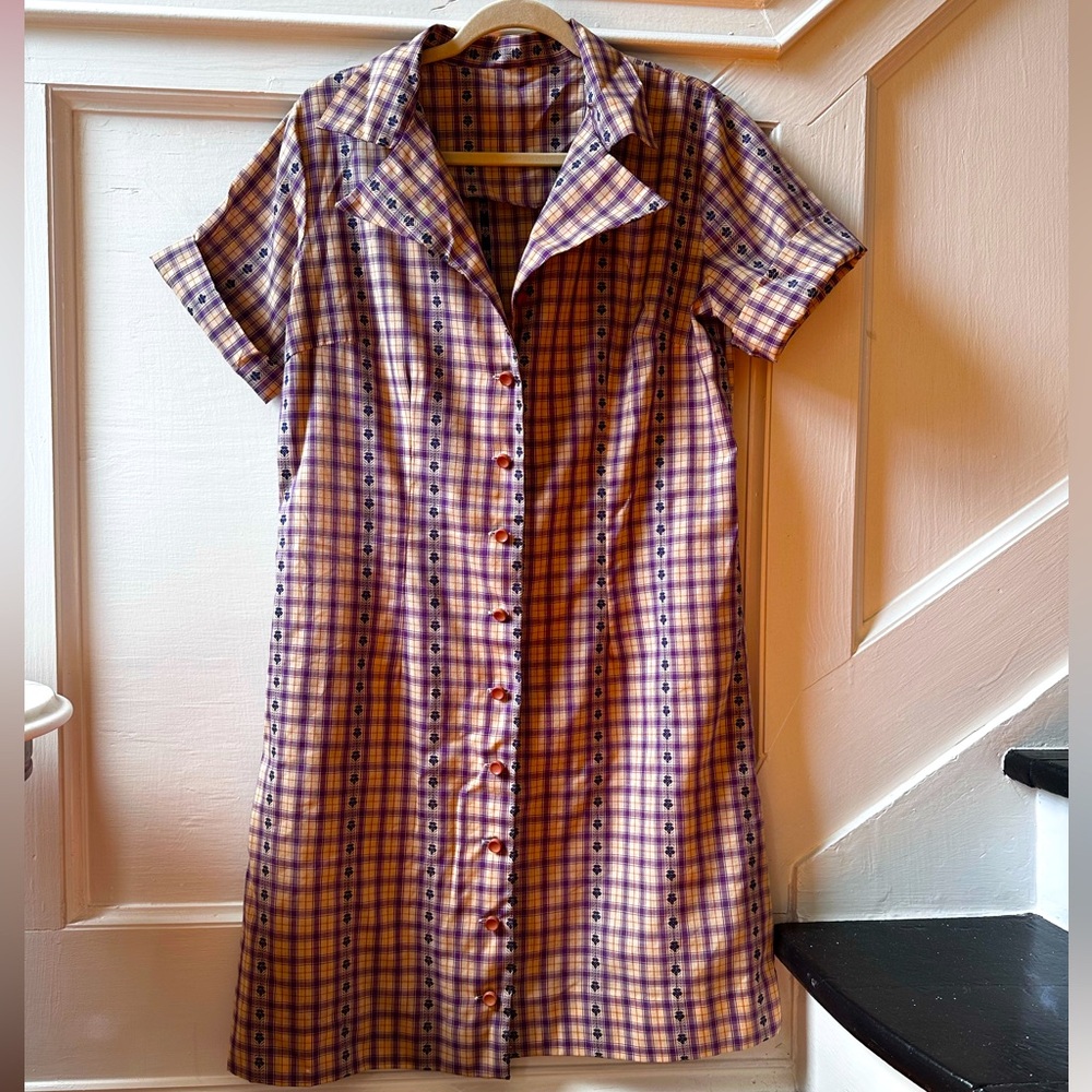 Vintage House Dress - size medium ?